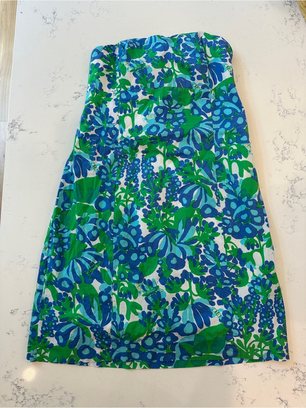 Lilly Pulitzer Bee In Your Bonnet Franco Strapless Mini Dress size 8